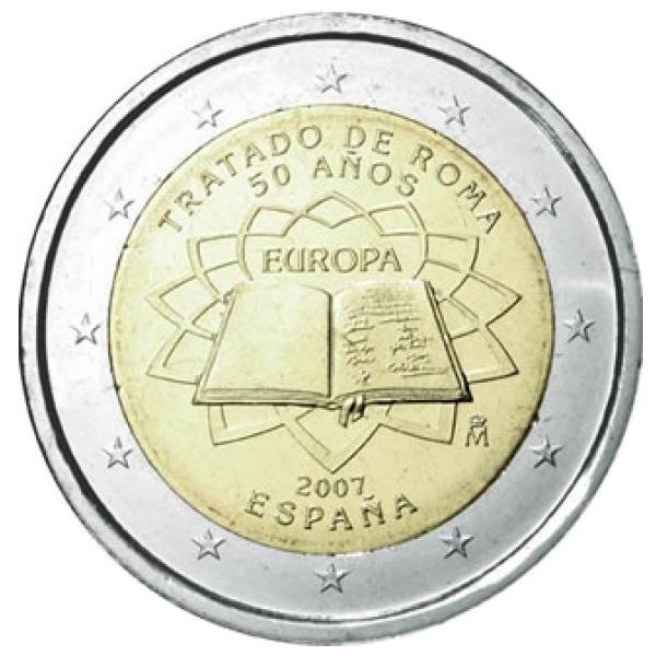 2 Euro Commemorative 2007 Espagne 50e Anniversaire Du Traité De Rome