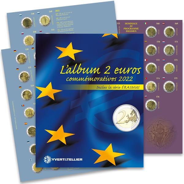 Classeur, Album numismatique pour 2 euros + étui - LEUCHTTURM